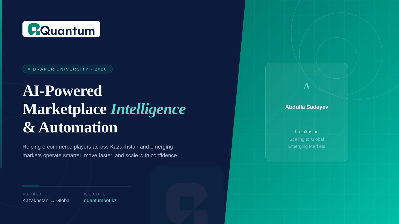 Презентационный слайд сервиса AI‑аналитики маркетплейсов для продавцов e‑commerce